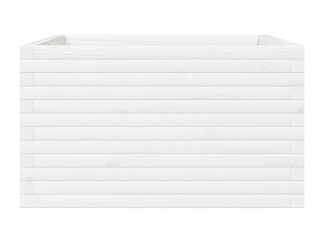 Jardinière bac lit surélevé bois blanche 80 x 80 x 45.5 cm 02_0037912