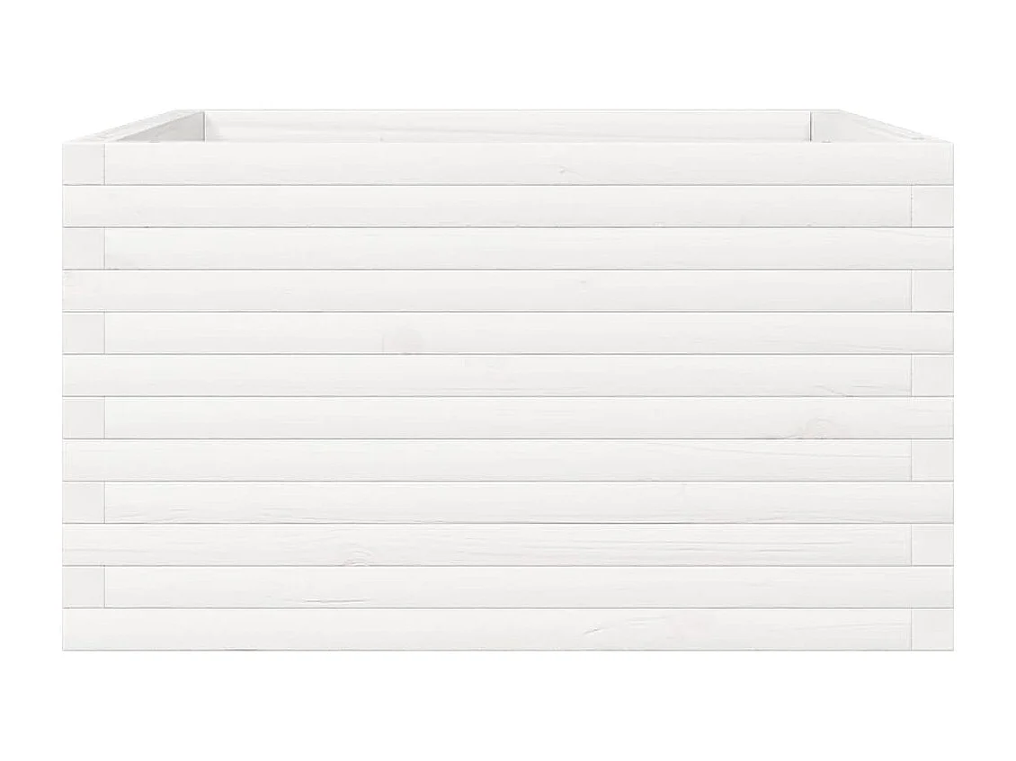 Jardinière bac lit surélevé bois blanche 80 x 80 x 45.5 cm 02_0037912