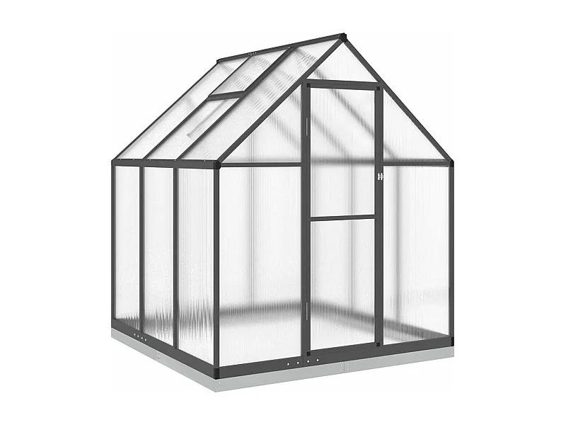 Invernadero de carpa para plantas flores y verduras con estructura de base 169 x 169 x 202 cm aluminio antracita 02_0044490