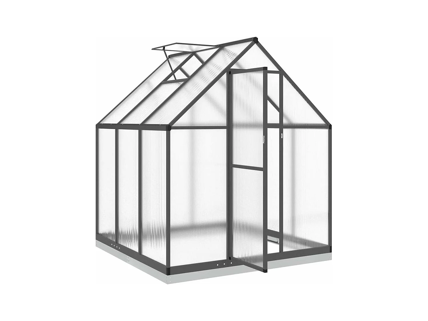 Invernadero de carpa para plantas flores y verduras con estructura de base 169 x 169 x 202 cm aluminio antracita 02_0044490