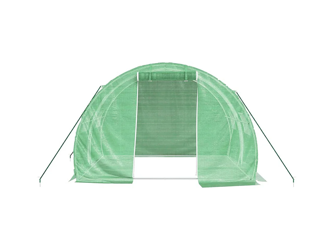 Serra tenda riparo piante fiori ortaggi con struttura in acciaio 6 m² 3 x 2 x 2 m verde 02_0044610