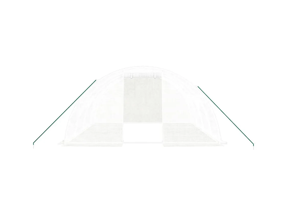 Serra tenda riparo piante fiori ortaggi con struttura in acciaio 16 m² 4 x 4 x 2 m bianca 02_0044549