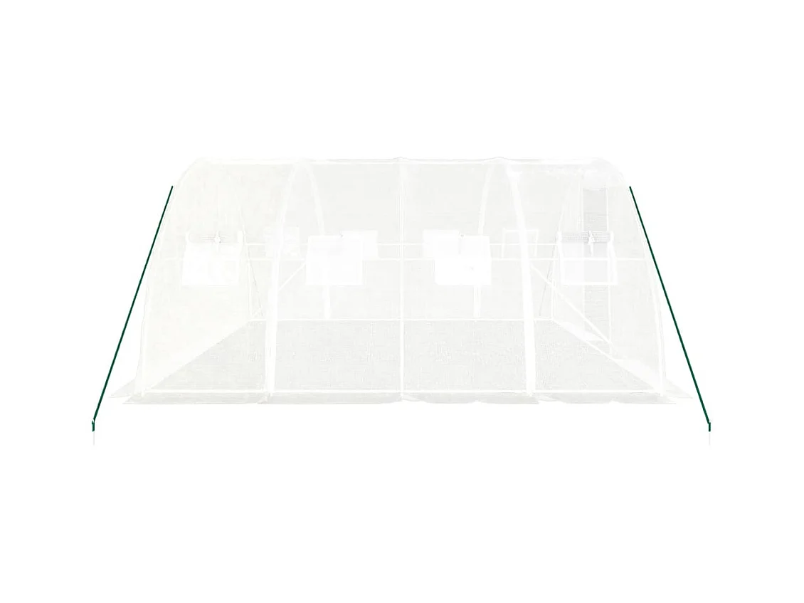 Serra tenda riparo piante fiori ortaggi con struttura in acciaio 16 m² 4 x 4 x 2 m bianca 02_0044549