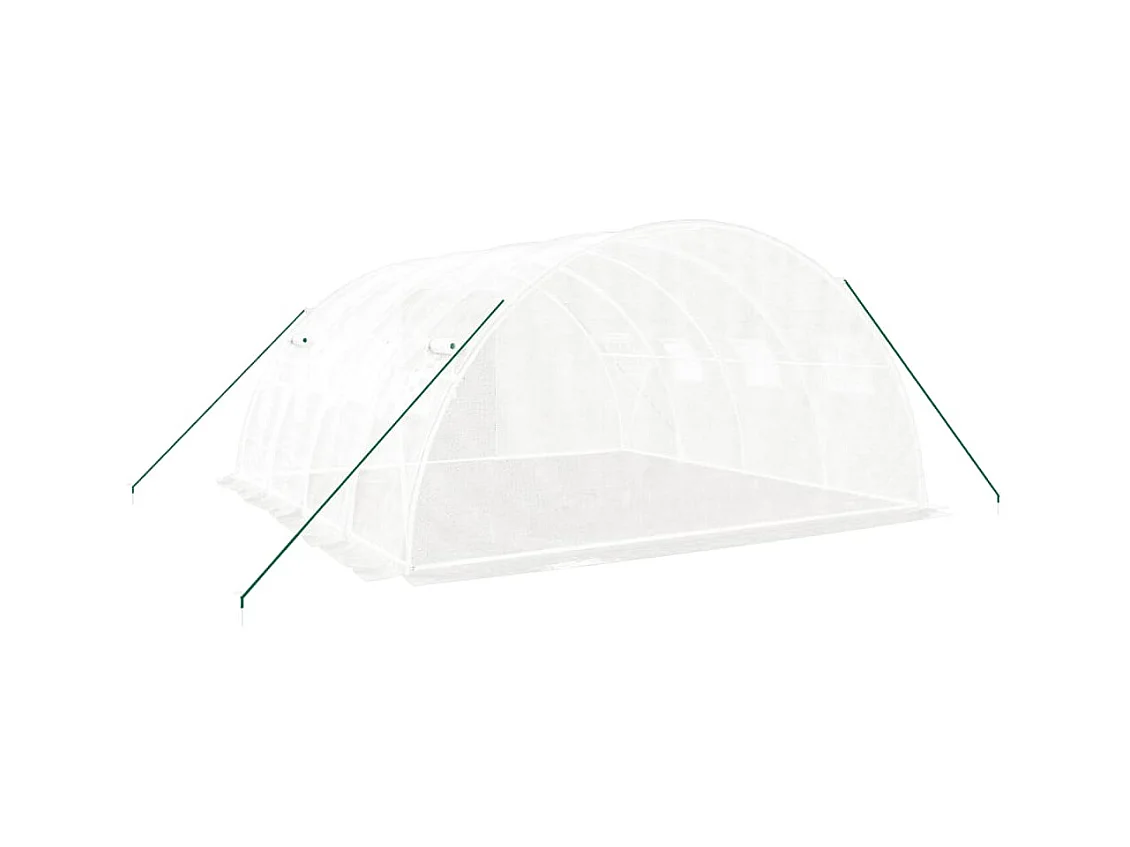 Serra tenda riparo piante fiori ortaggi con struttura in acciaio 16 m² 4 x 4 x 2 m bianca 02_0044549