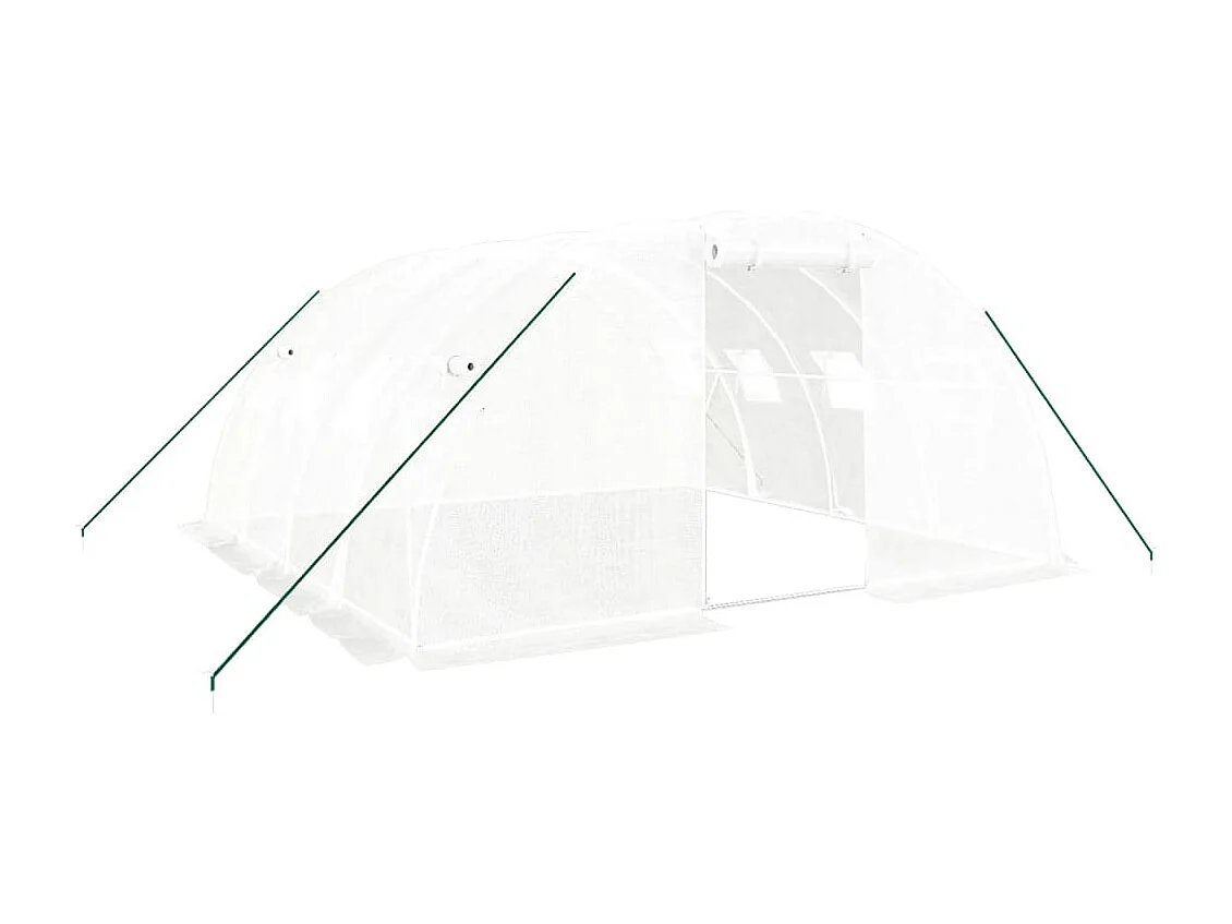 Serra tenda riparo piante fiori ortaggi con struttura in acciaio 16 m² 4 x 4 x 2 m bianca 02_0044549