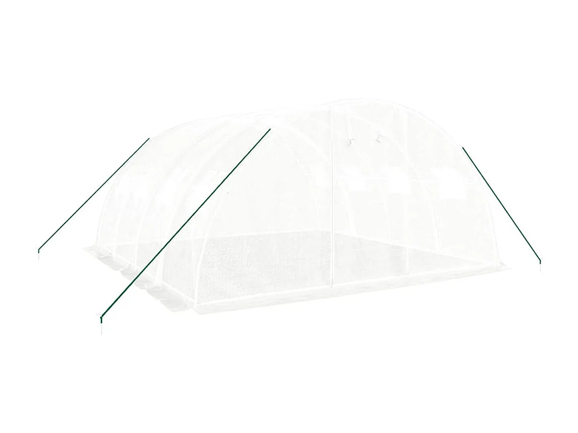 Serra tenda riparo piante fiori ortaggi con struttura in acciaio 16 m² 4 x 4 x 2 m bianca 02_0044549