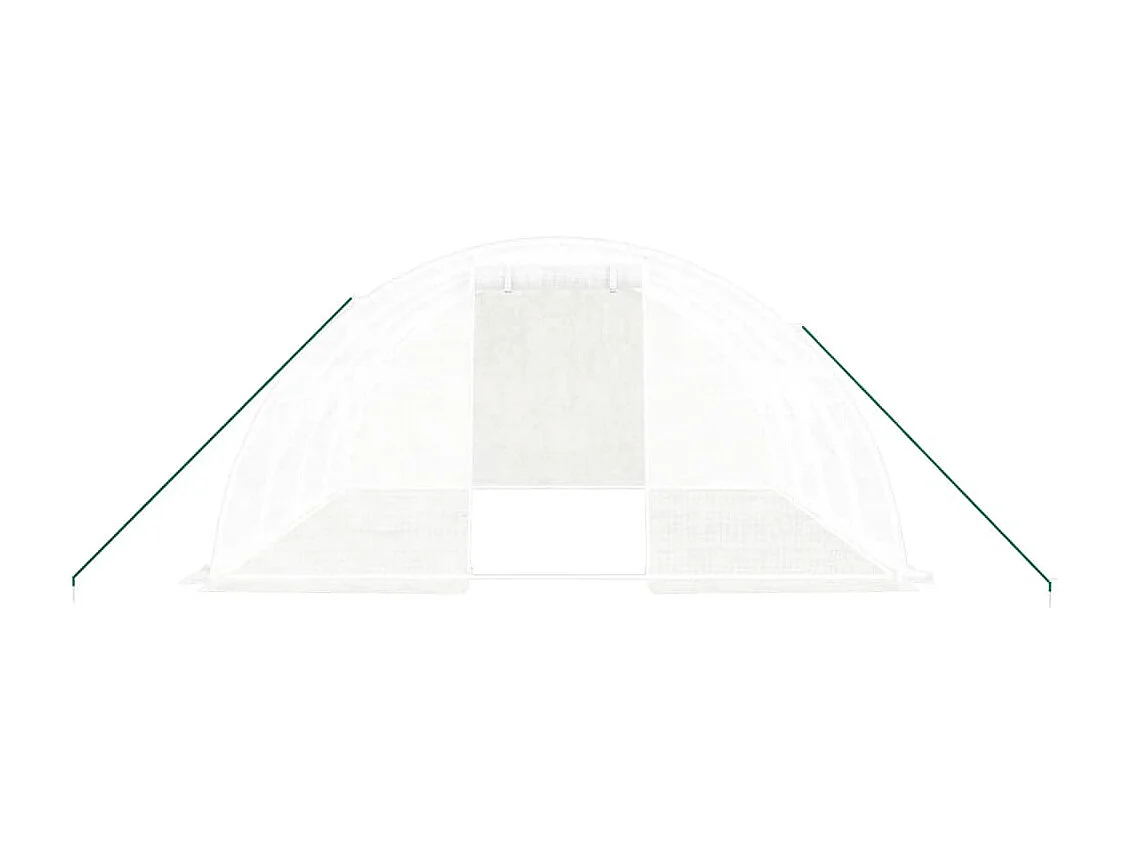 Serra tenda riparo piante fiori ortaggi con struttura in acciaio 16 m² 4 x 4 x 2 m bianca 02_0044549