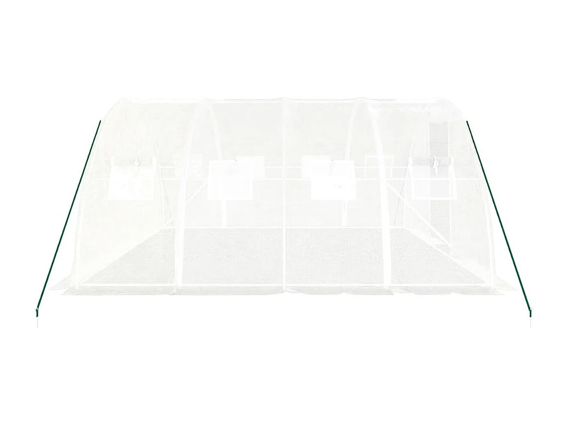 Serra tenda riparo piante fiori ortaggi con struttura in acciaio 16 m² 4 x 4 x 2 m bianca 02_0044549