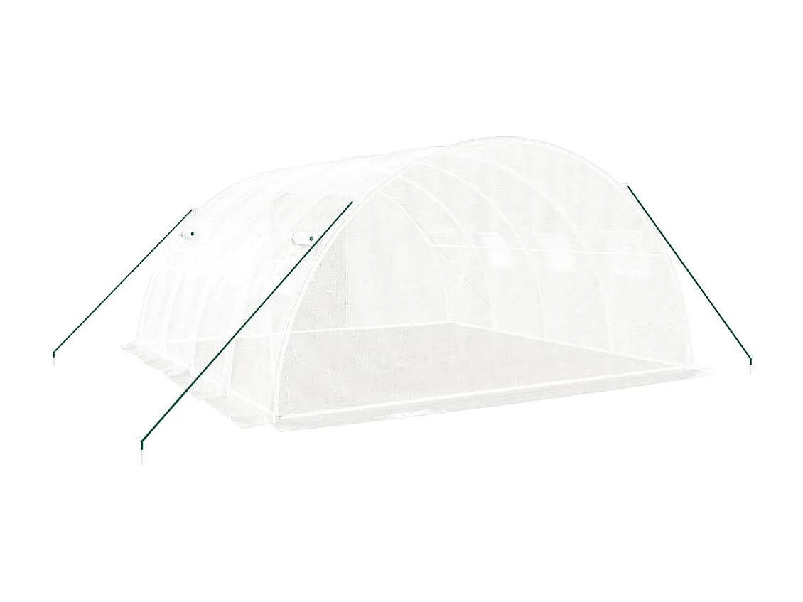 Serra tenda riparo piante fiori ortaggi con struttura in acciaio 16 m² 4 x 4 x 2 m bianca 02_0044549