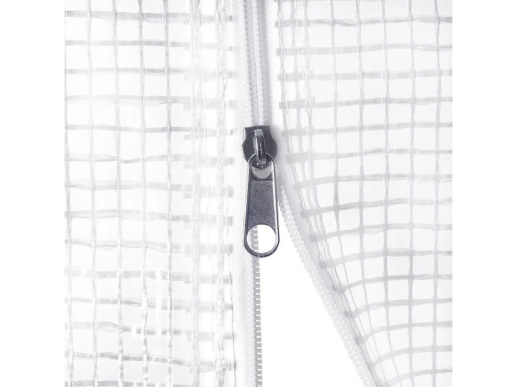 Serra tenda riparo piante fiori ortaggi con struttura in acciaio 16 m² 4 x 4 x 2 m bianca 02_0044549