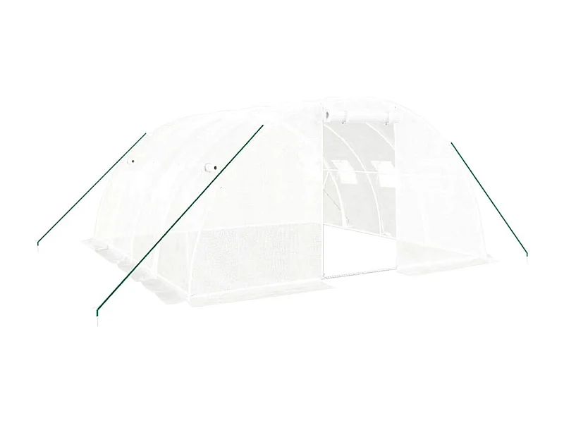 Tenda de estufa abrigo para plantas flores vegetais com estrutura de aço 16 m² 4 x 4 x 2 m branco 02_0044549