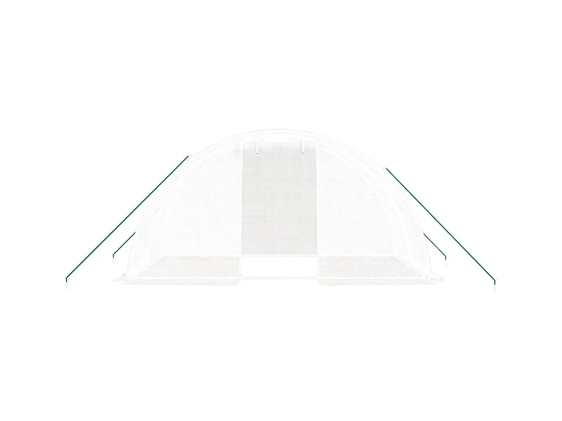 Serra tenda riparo piante fiori ortaggi con struttura in acciaio 8 m² 4 x 2 x 2 m bianco 02_0044629