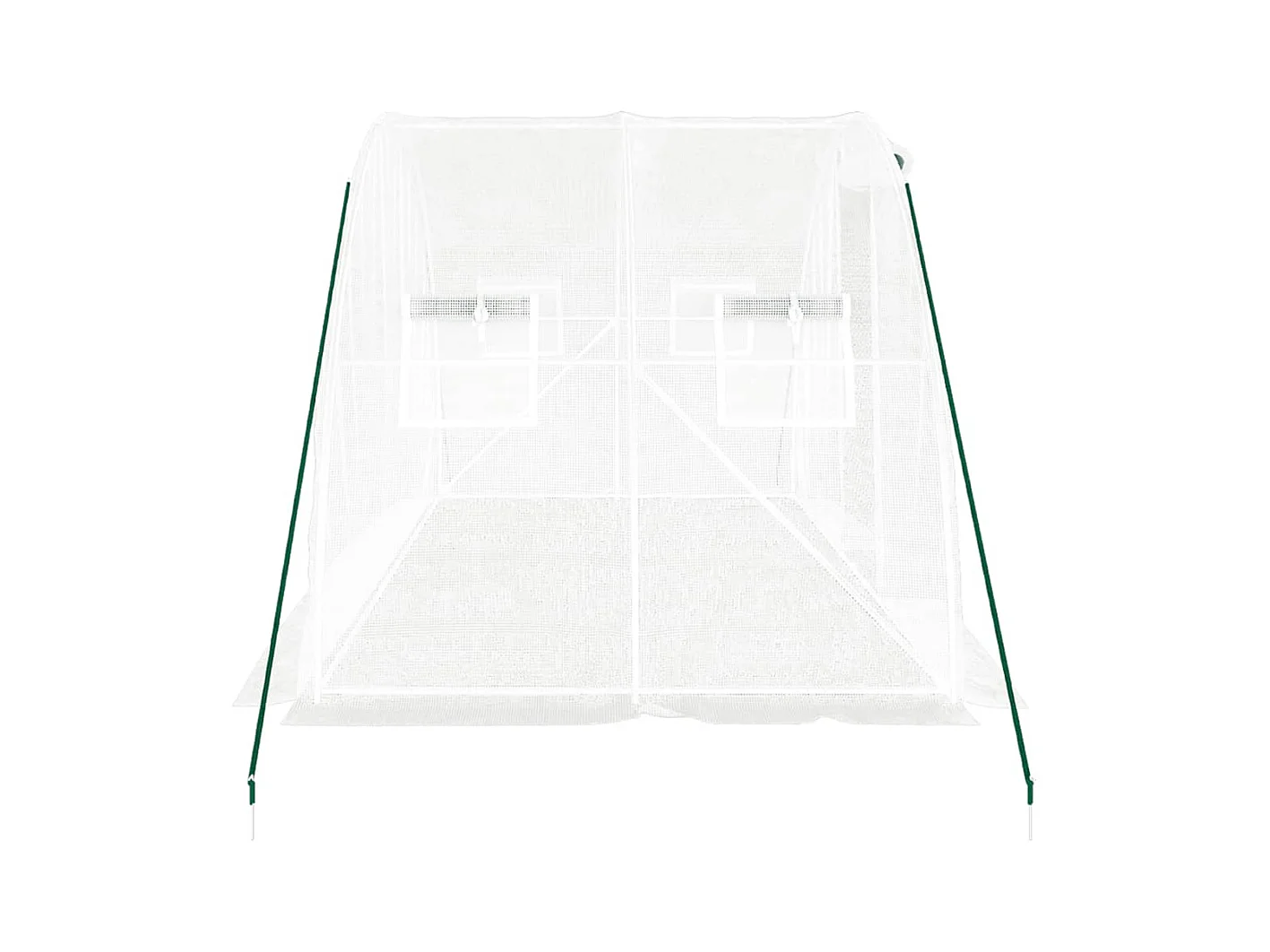 Serra tenda riparo piante fiori ortaggi con struttura in acciaio 8 m² 4 x 2 x 2 m bianco 02_0044629