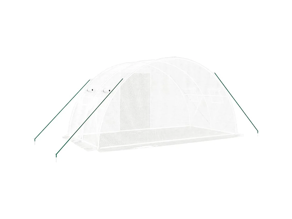 Serra tenda riparo piante fiori ortaggi con struttura in acciaio 8 m² 4 x 2 x 2 m bianco 02_0044629