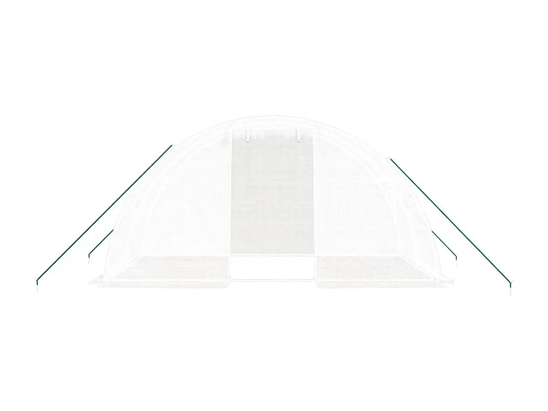 Serra tenda riparo piante fiori ortaggi con struttura in acciaio 8 m² 4 x 2 x 2 m bianco 02_0044629