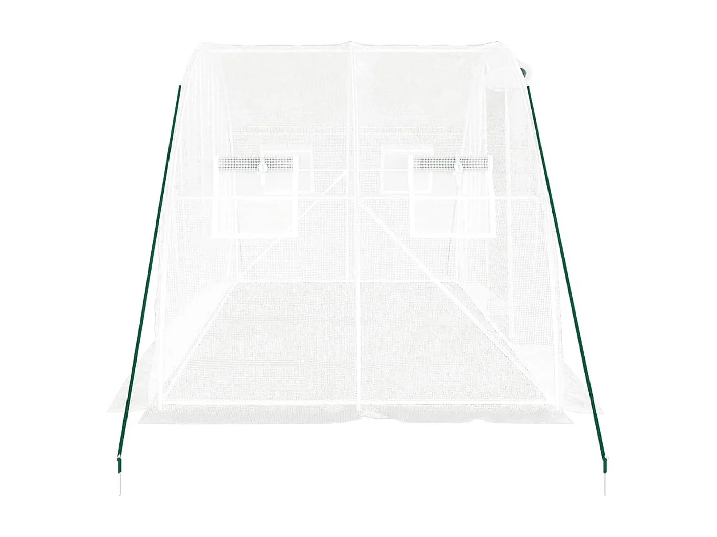 Serra tenda riparo piante fiori ortaggi con struttura in acciaio 8 m² 4 x 2 x 2 m bianco 02_0044629