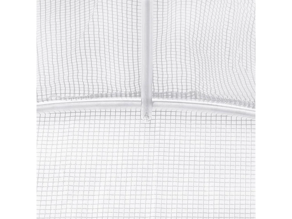 Serra tenda riparo piante fiori ortaggi con struttura in acciaio 8 m² 4 x 2 x 2 m bianco 02_0044629