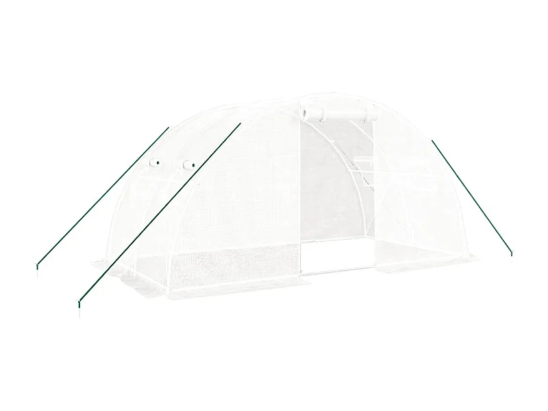 Tenda de estufa abrigo para plantas flores vegetais com estrutura de aço 8 m² 4 x 2 x 2 m branco 02_0044629