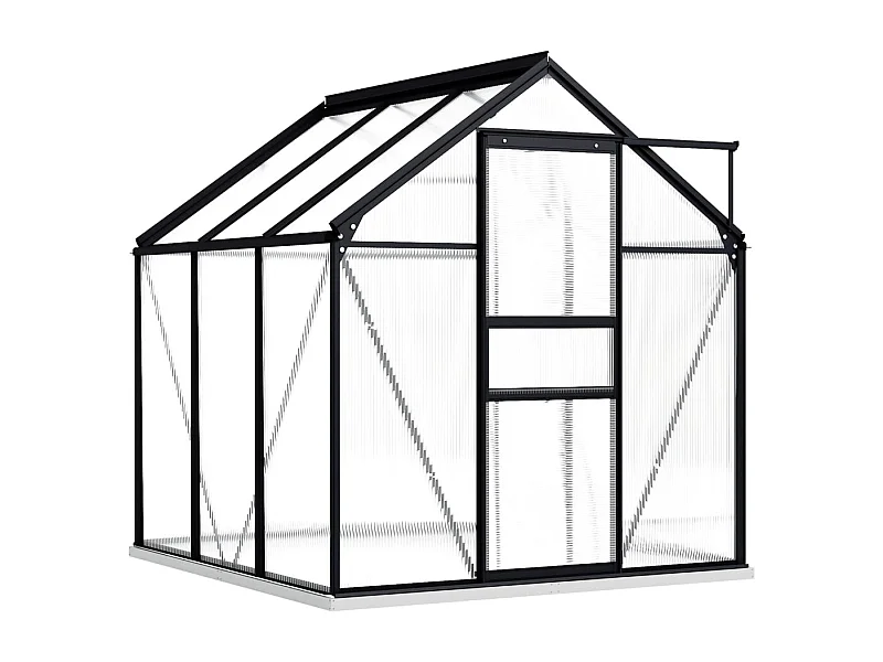 Serra tenda riparo piante fiori ortaggi con telaio di base in alluminio 361 m² antracite 02_0044509