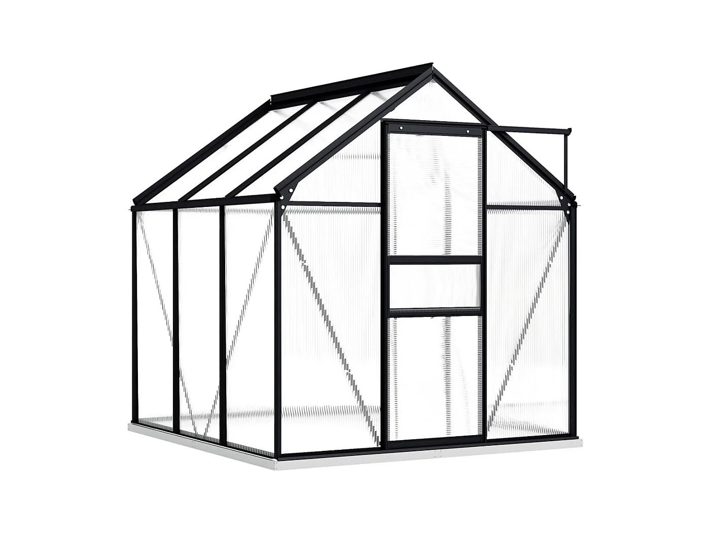 Serra tenda riparo piante fiori ortaggi con telaio di base in alluminio 361 m² antracite 02_0044509