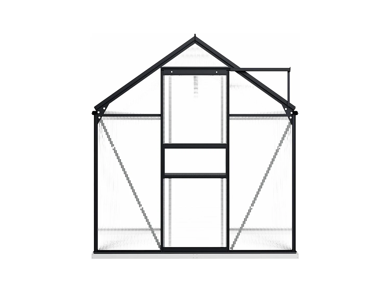 Serra tenda riparo piante fiori ortaggi con telaio di base in alluminio 361 m² antracite 02_0044509
