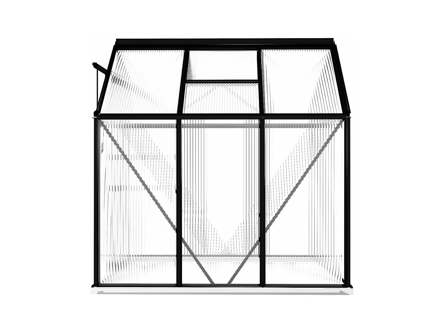 Serra tenda riparo piante fiori ortaggi con telaio di base in alluminio 361 m² antracite 02_0044509