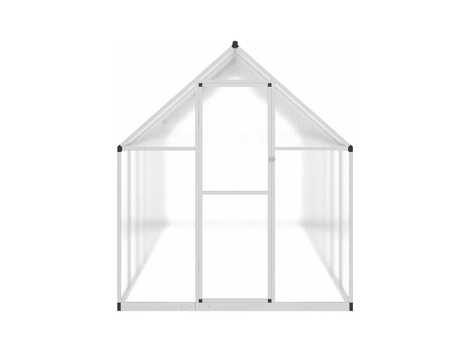 Invernadero de carpa para plantas flores y verduras con estructura de base plateada 445 x 169 x 195 cm aluminio Plata 02_0044525