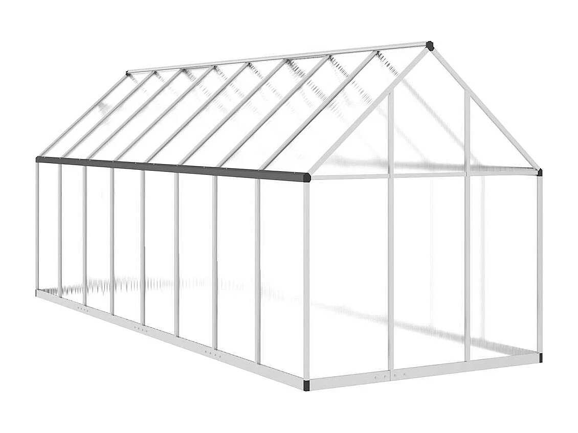 Serre tente abri plante aluminium argenté 445 x 169 x 195 cm 02_0044525