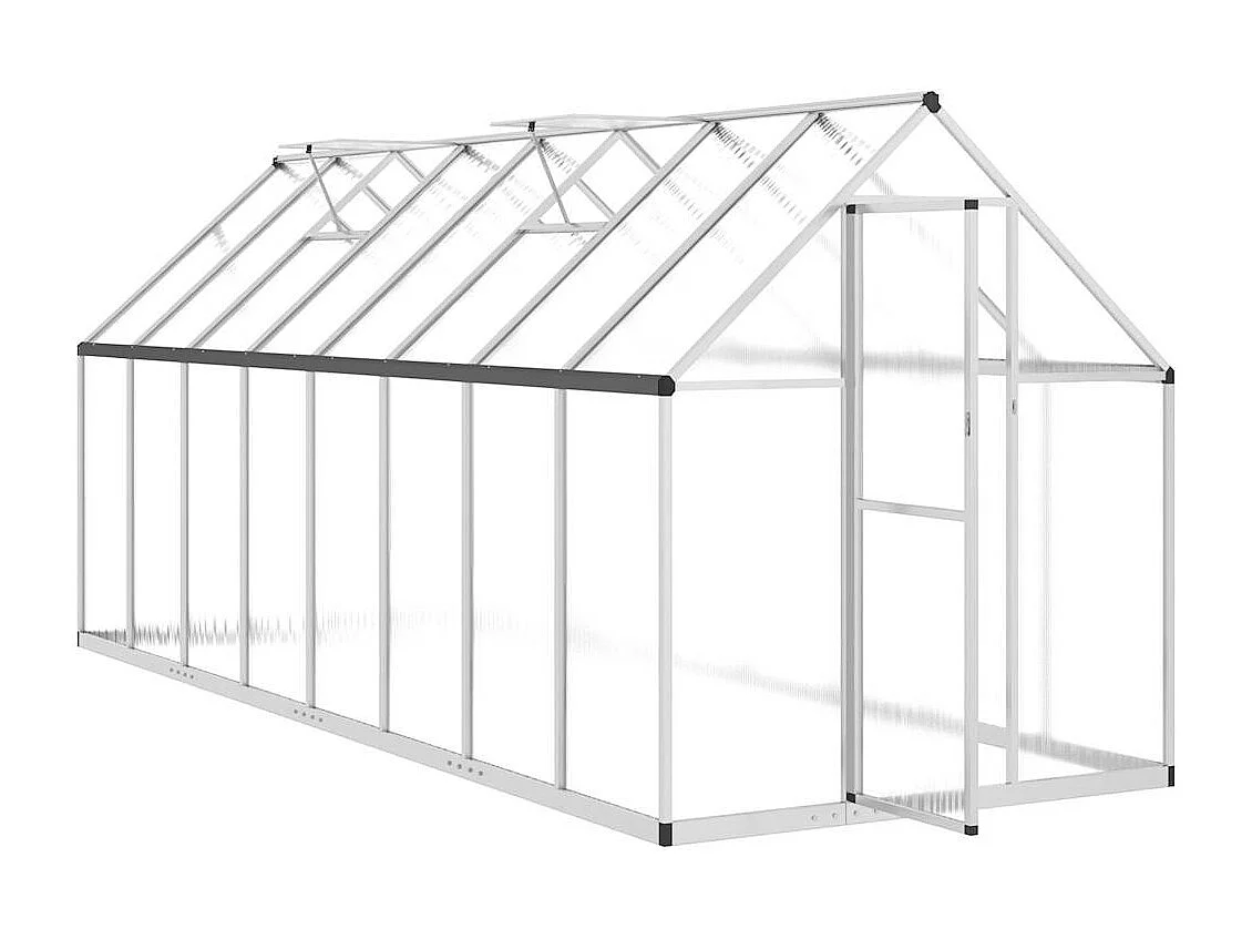 Serre tente abri plante aluminium argenté 445 x 169 x 195 cm 02_0044525