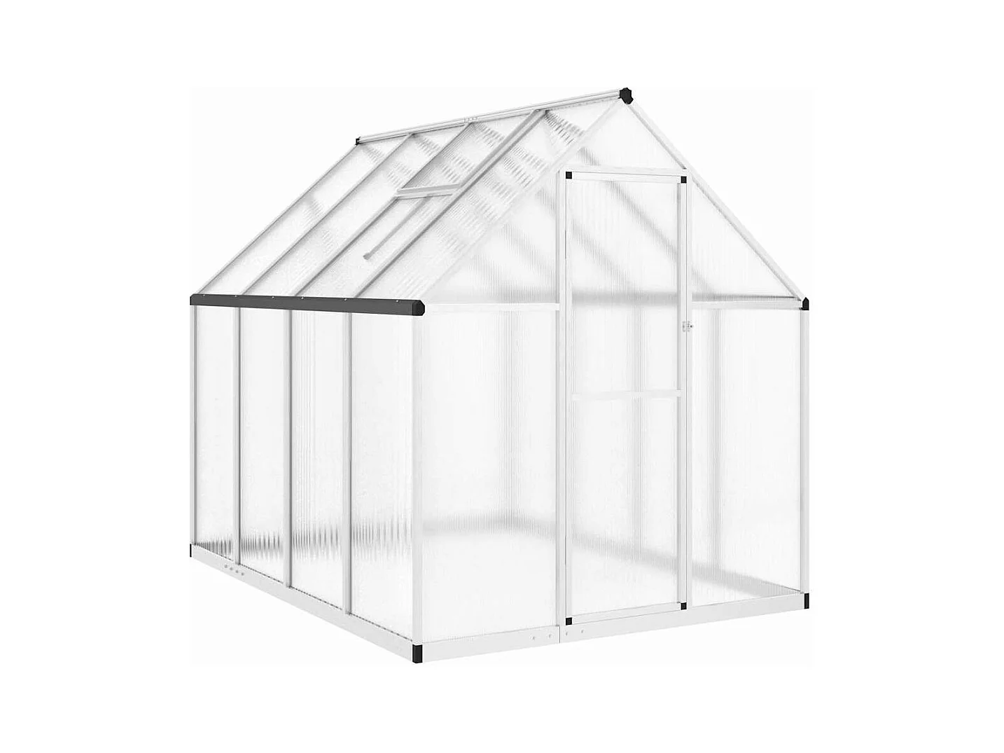 Serra tenda riparo piante fiori ortaggi con base telaio argento 224 x 169 x 195 cm alluminio argento 02_0044521