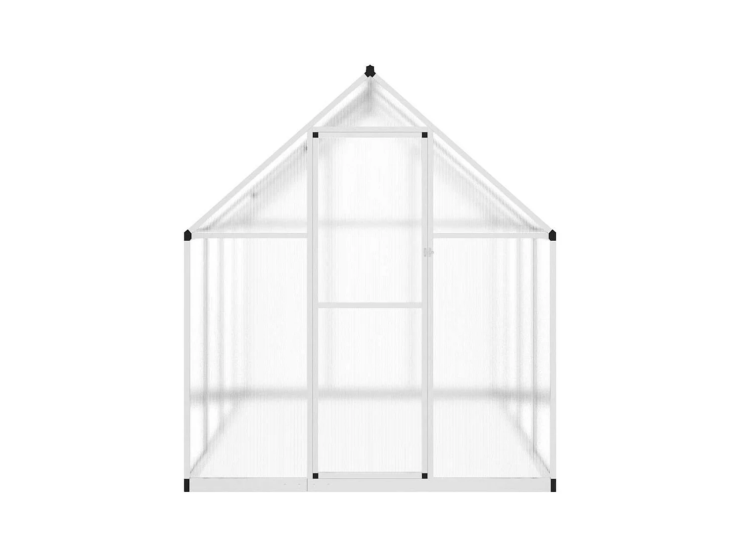 Serra tenda riparo piante fiori ortaggi con base telaio argento 224 x 169 x 195 cm alluminio argento 02_0044521