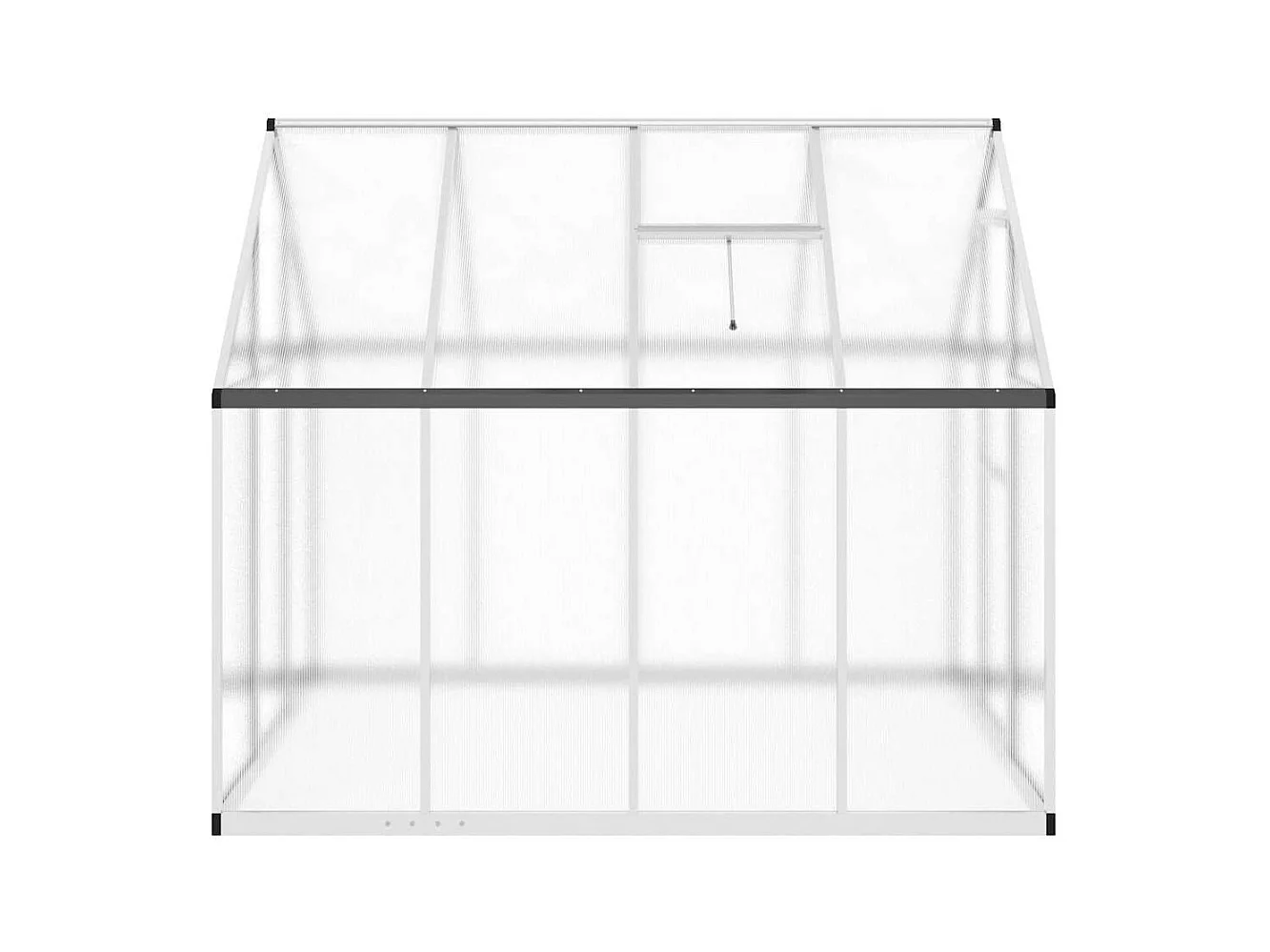 Serra tenda riparo piante fiori ortaggi con base telaio argento 224 x 169 x 195 cm alluminio argento 02_0044521