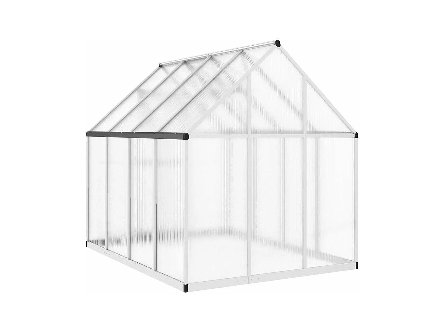 Invernadero de carpa para plantas flores y verduras con estructura de base plateada 224 x 169 x 195 cm aluminio Plata 02_0044521