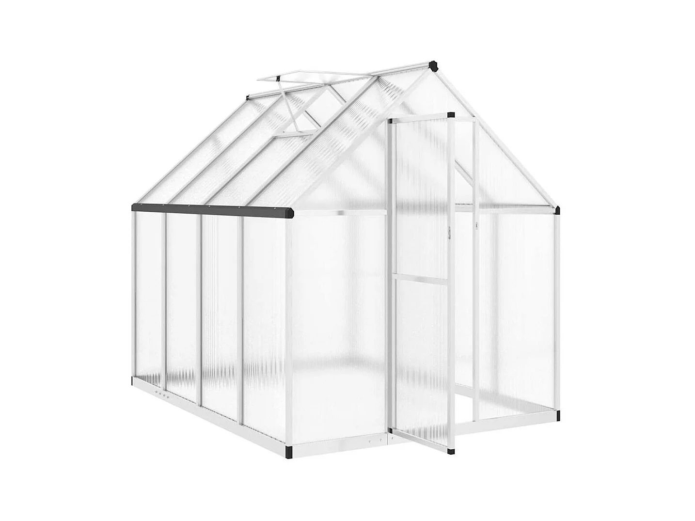 Invernadero de carpa para plantas flores y verduras con estructura de base plateada 224 x 169 x 195 cm aluminio Plata 02_0044521