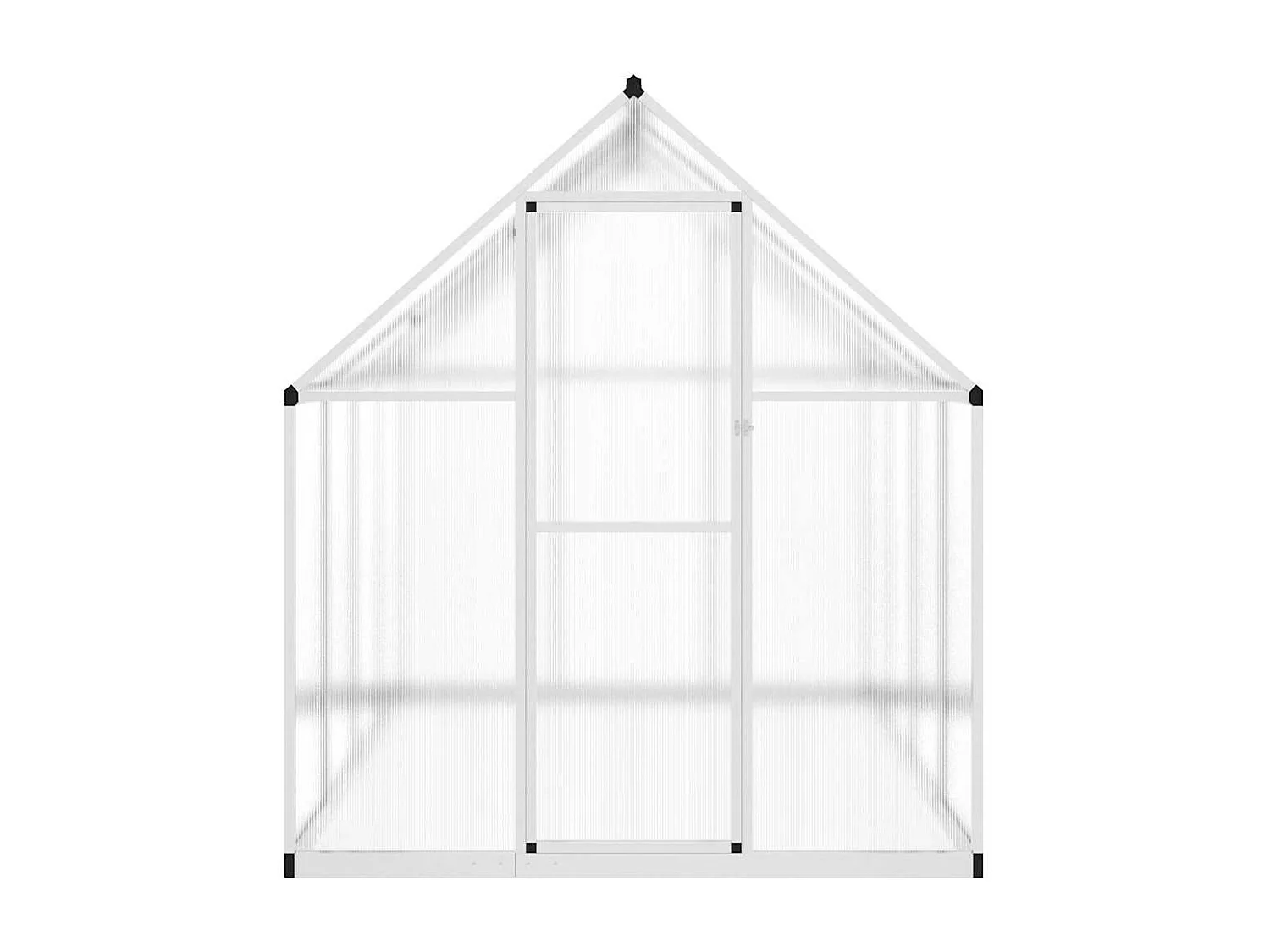 Serra tenda riparo piante fiori ortaggi con base telaio argento 224 x 169 x 195 cm alluminio argento 02_0044521