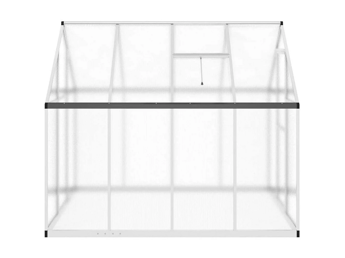 Serra tenda riparo piante fiori ortaggi con base telaio argento 224 x 169 x 195 cm alluminio argento 02_0044521