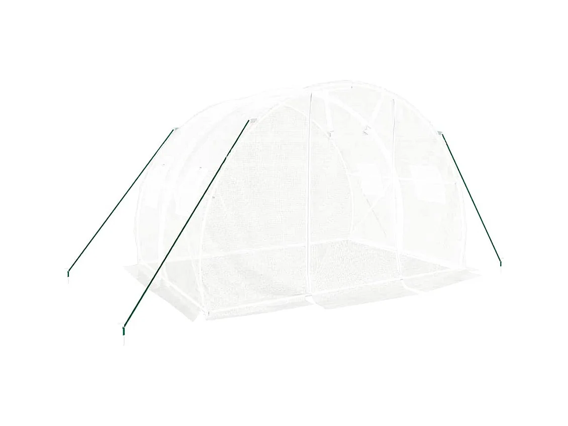 Invernadero de carpa para plantas flores y verduras con estructura de acero 6 m² 3 x 2 x 2 m color blanco 02_0044609