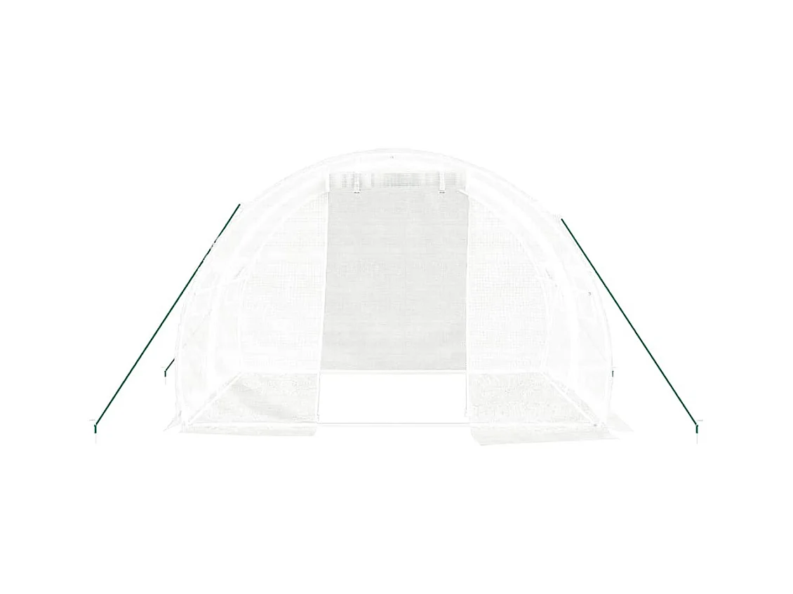 Invernadero de carpa para plantas flores y verduras con estructura de acero 6 m² 3 x 2 x 2 m color blanco 02_0044609