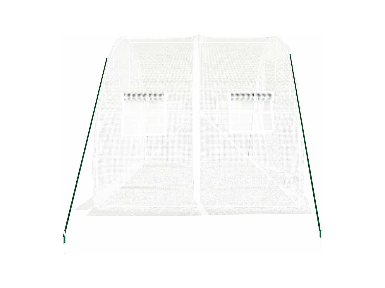 Invernadero de carpa para plantas flores y verduras con estructura de acero 6 m² 3 x 2 x 2 m color blanco 02_0044609