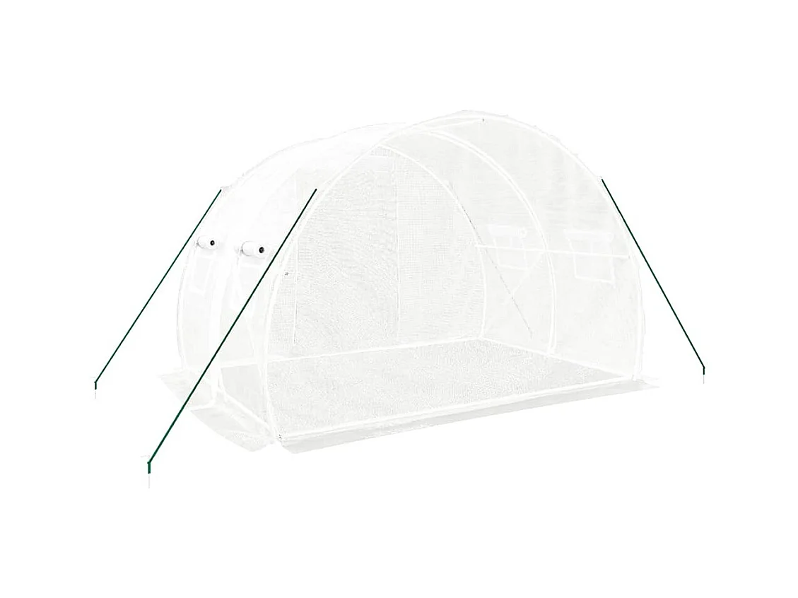 Invernadero de carpa para plantas flores y verduras con estructura de acero 6 m² 3 x 2 x 2 m color blanco 02_0044609