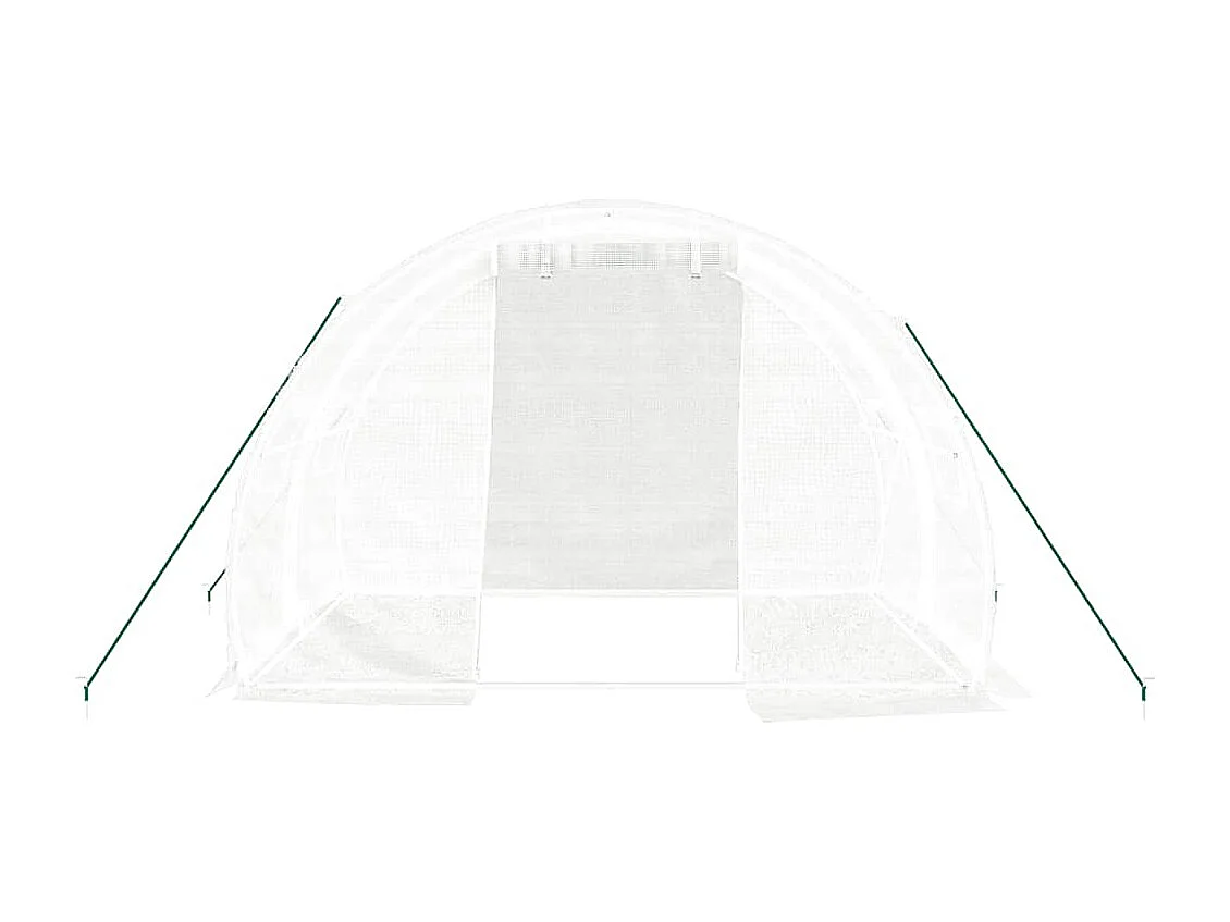 Tenda de estufa abrigo para plantas flores vegetais com estrutura de aço 6 m² 3 x 2 x 2 m branco 02_0044609