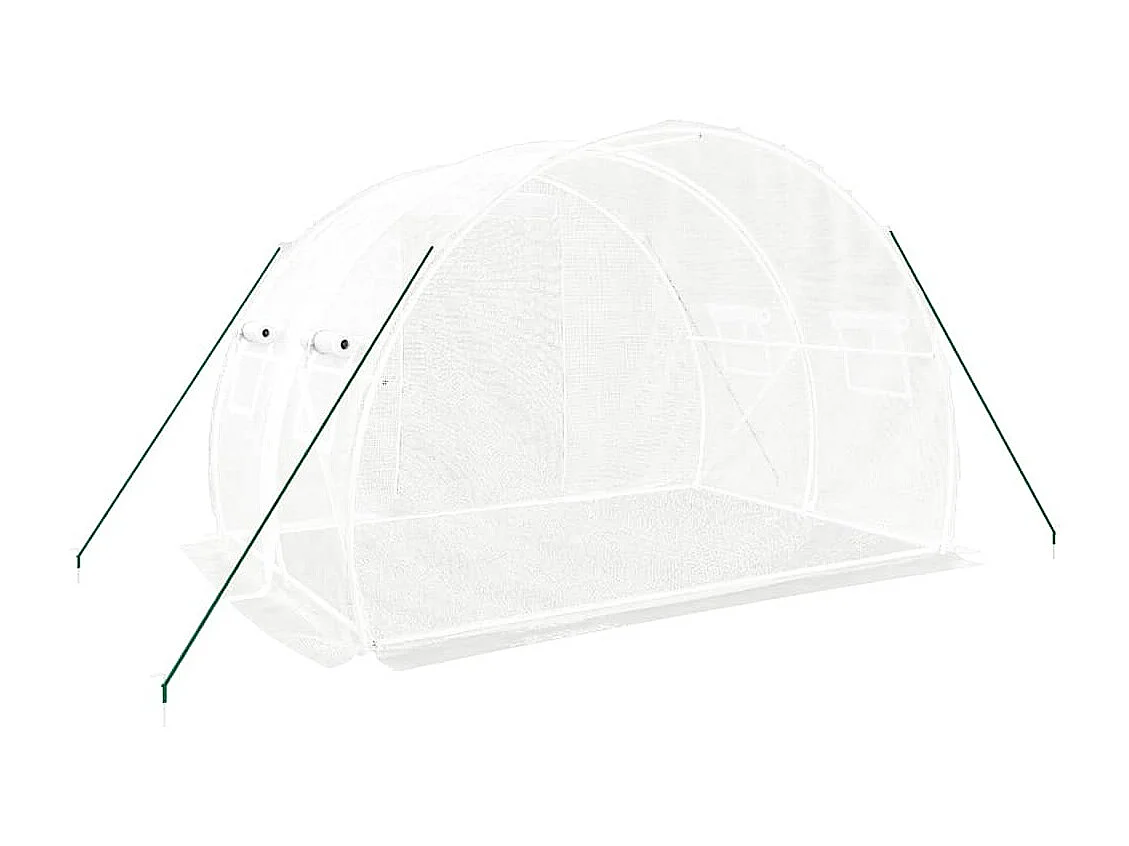 Tenda de estufa abrigo para plantas flores vegetais com estrutura de aço 6 m² 3 x 2 x 2 m branco 02_0044609