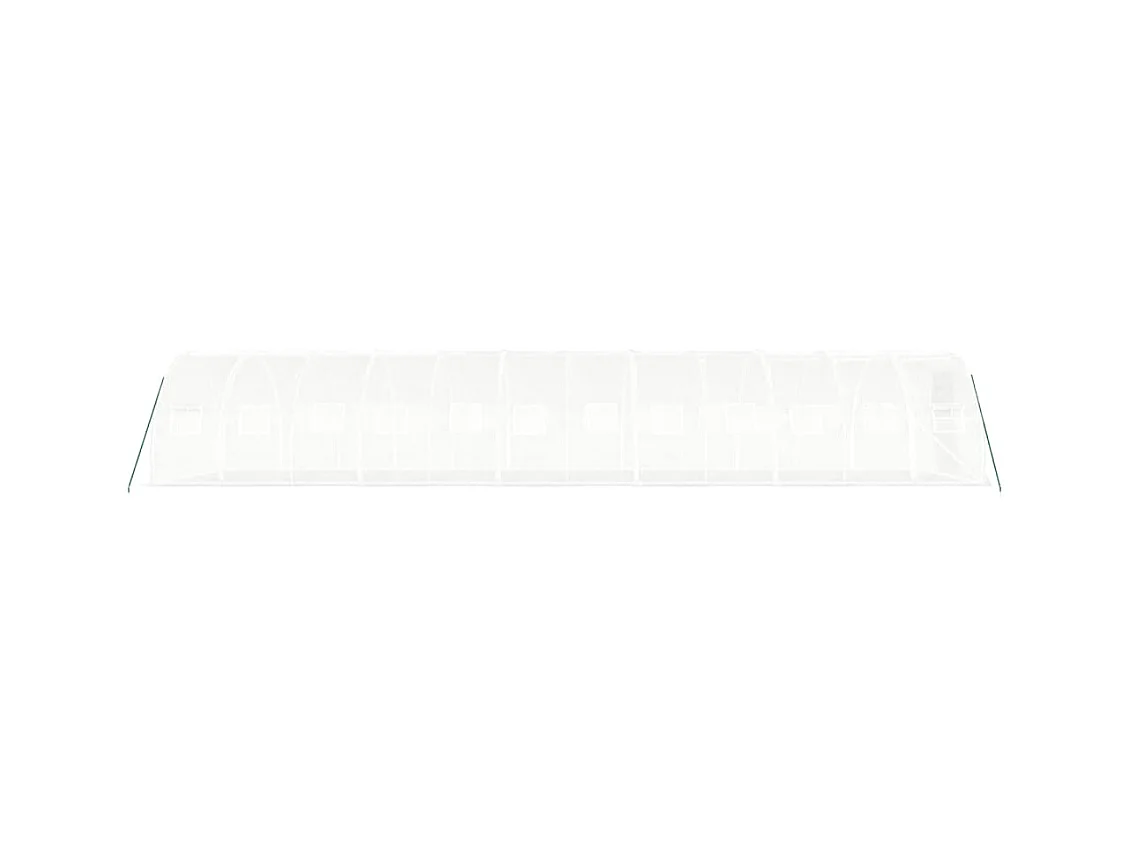 Serra tenda riparo piante fiori ortaggi con struttura in acciaio 36 m² 12 x 3 x 2 m bianco 02_0044577