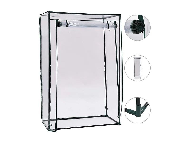 Serra tenda riparo piante fiori ortaggi pomodori 102 x 52 x 150 cm Trasparente 02_0044665