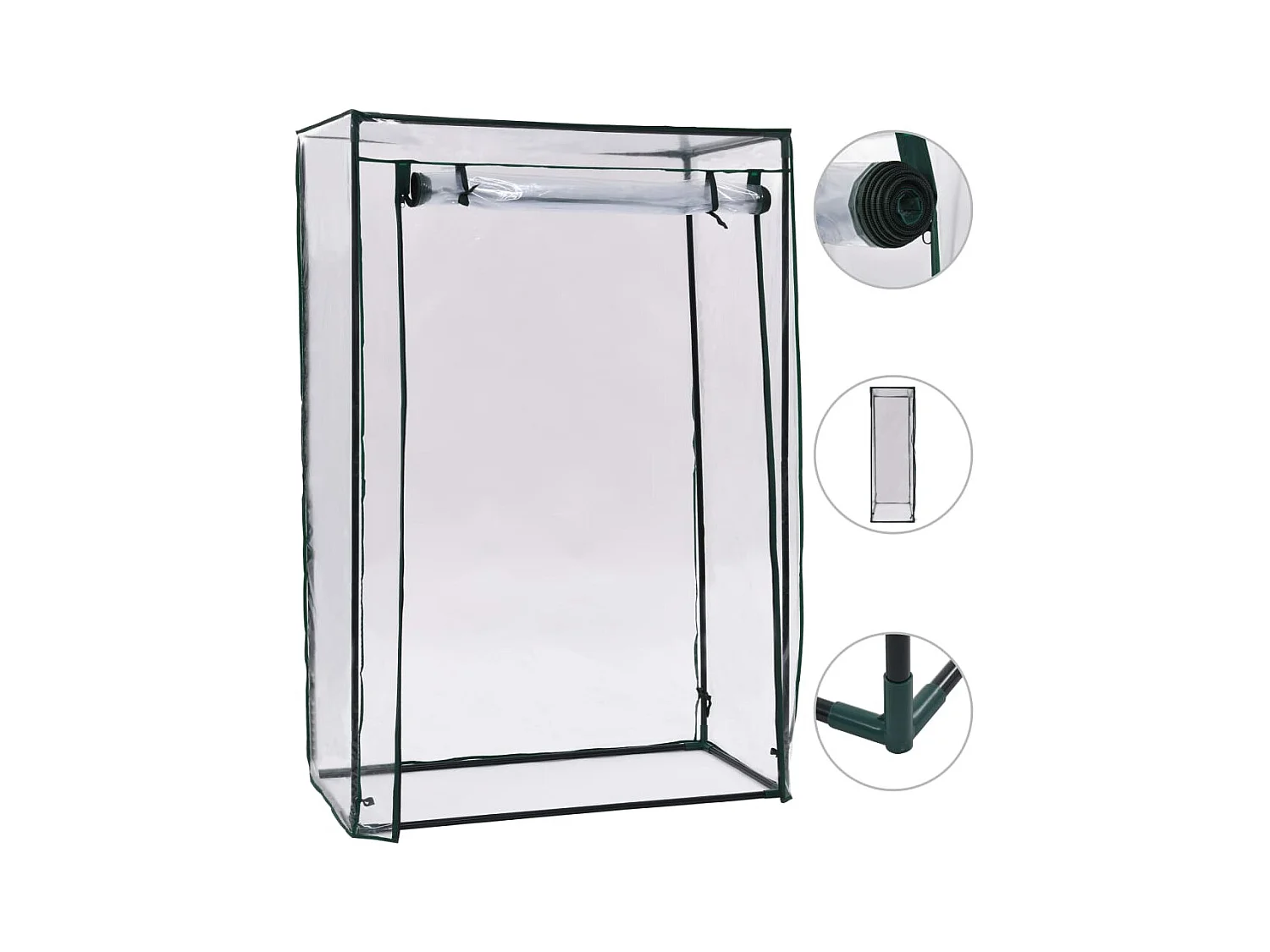 Serra tenda riparo piante fiori ortaggi pomodori 102 x 52 x 150 cm Trasparente 02_0044665