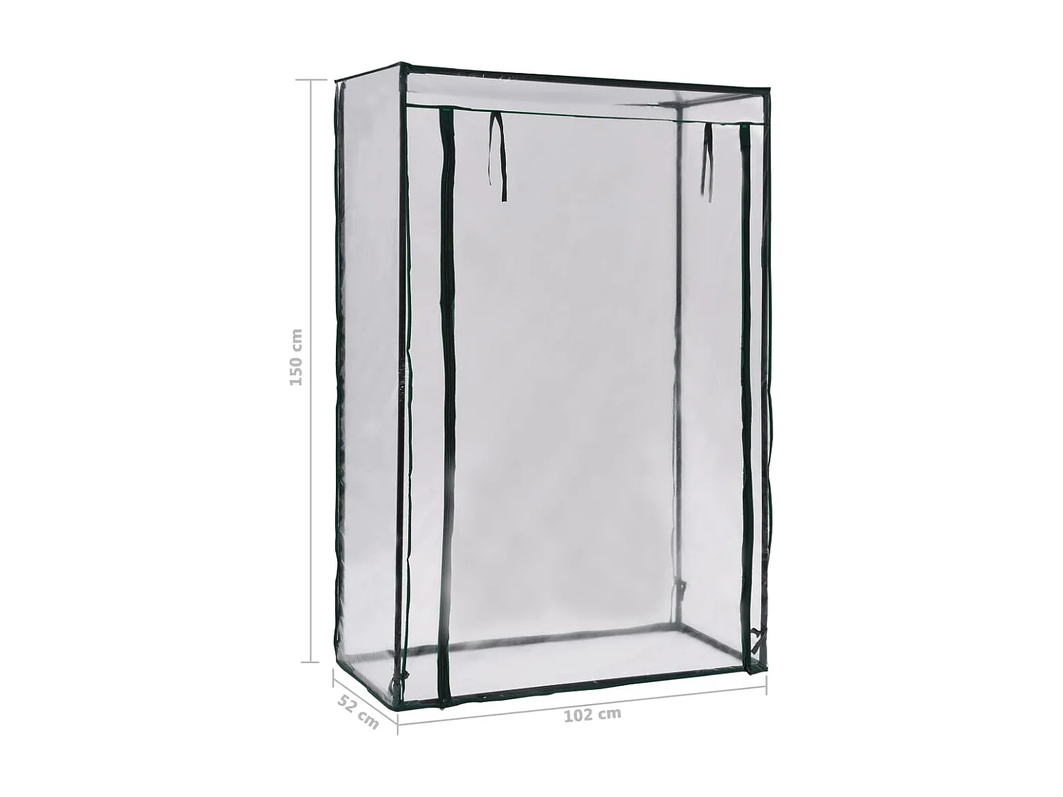 Invernadero de carpa para plantas flores verduras tomates 102 x 52 x 150 cm transparente 02_0044665
