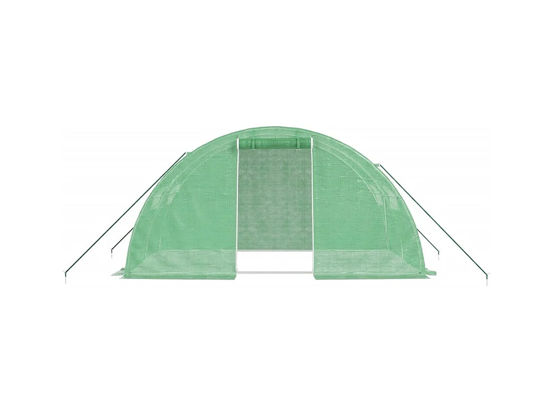 Serra tenda riparo piante fiori ortaggi con struttura in acciaio 8 m² 4 x 2 x 2 m verde 02_0044632