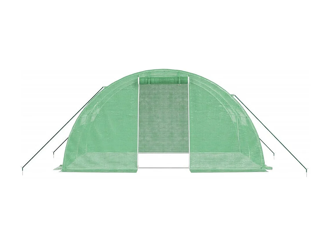 Tenda de estufa abrigo para plantas flores vegetais com estrutura de aço 8 m² 4 x 2 x 2 m verde 02_0044632