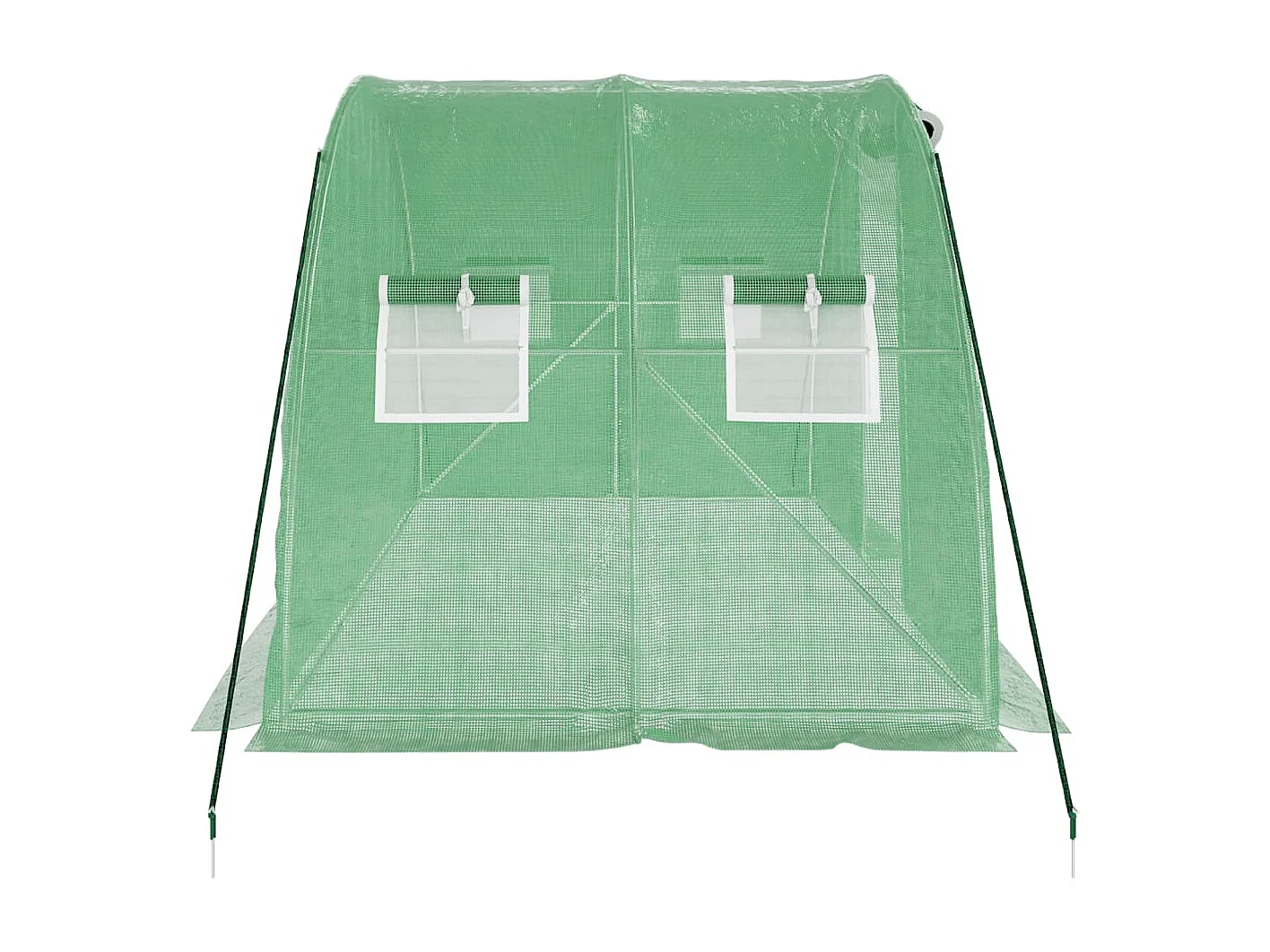 Tenda de estufa abrigo para plantas flores vegetais com estrutura de aço 8 m² 4 x 2 x 2 m verde 02_0044632