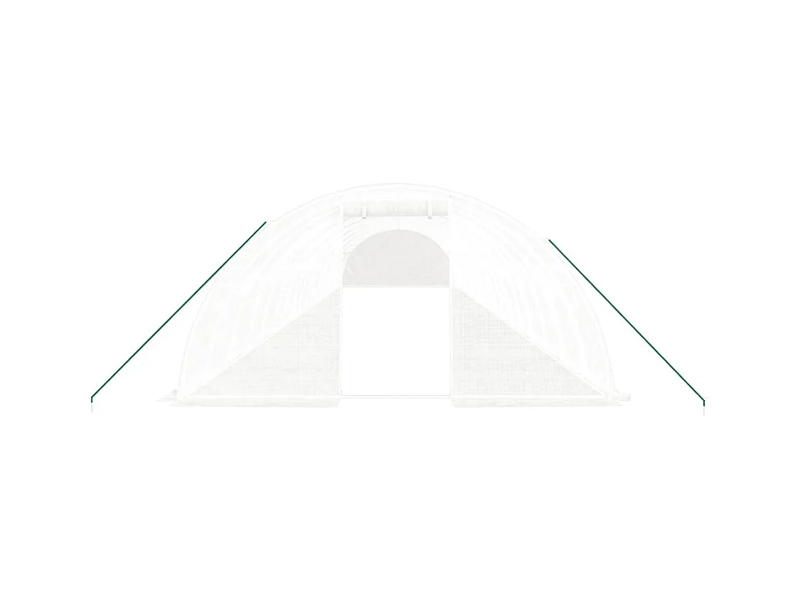 Serra tenda riparo piante fiori ortaggi con struttura in acciaio 72 m² 18 x 4 x 2 m bianco 02_0044625